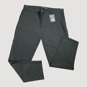 Under 5'10 Pants Mens 38x28 Black Super Stretch Performance 4-Way Stretch Chino